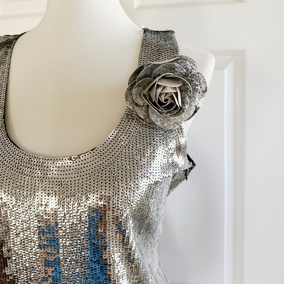 Michael Kors silver sequin party dress